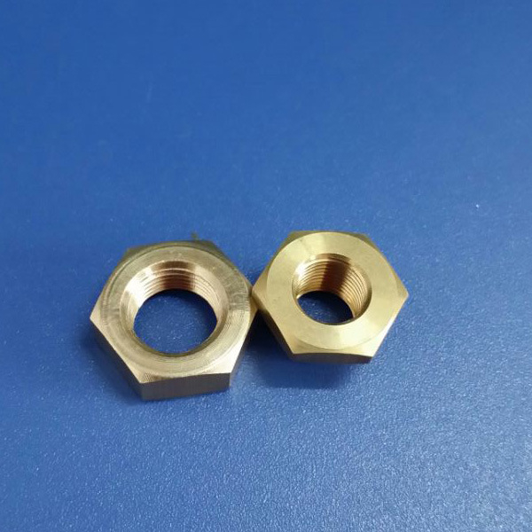 custom brass hex nut